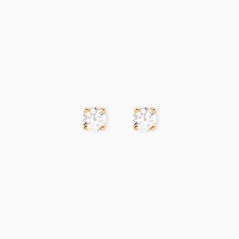 Boucles D'Oreilles Puces Aphrodite Or Jaune Diamant - Boucles d'oreilles mariage Femme | Marc Orian