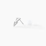 Boucles D'oreilles Puces Joy Or Blanc Diamant - Puces Femme | Marc Orian