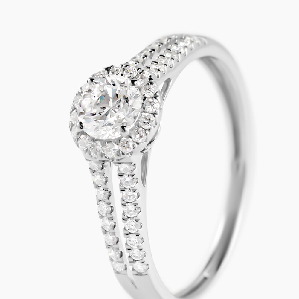 Bague Sosanna Platine Blanc Diamant Synth&eacute;tique - Solitaires Femme | Marc Orian