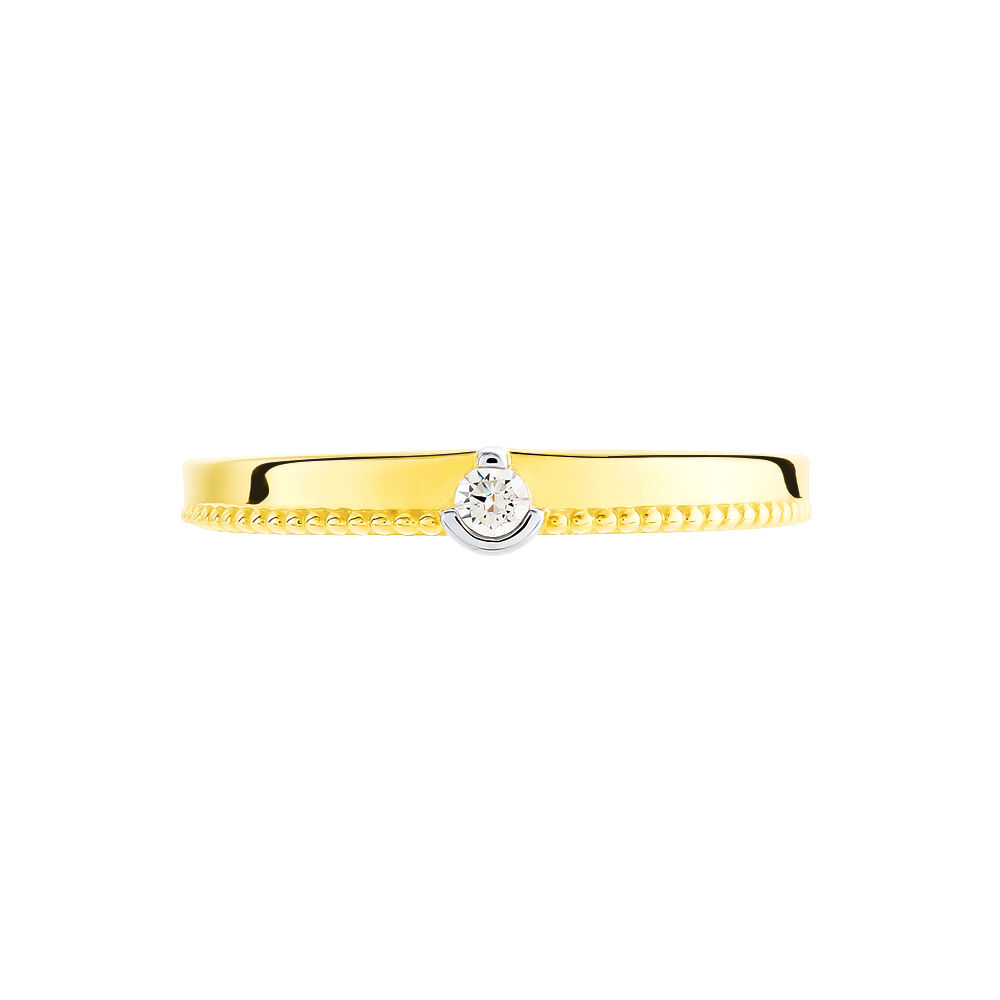 Bague Lou Or Jaune Diamant - Parures de mariage Femme | Marc Orian