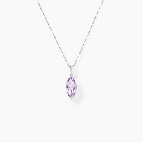 Collier Or Blanc Raquel Améthyste - Colliers avec pierres Femme | Marc Orian