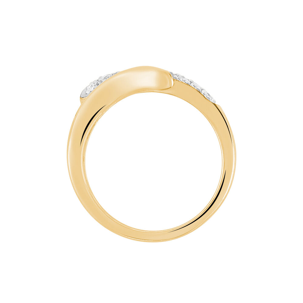 Bague Reyyanae Plaqu&eacute; Or Jaune Oxyde De Zirconium - Bijoux fantaisie Femme | Marc Orian