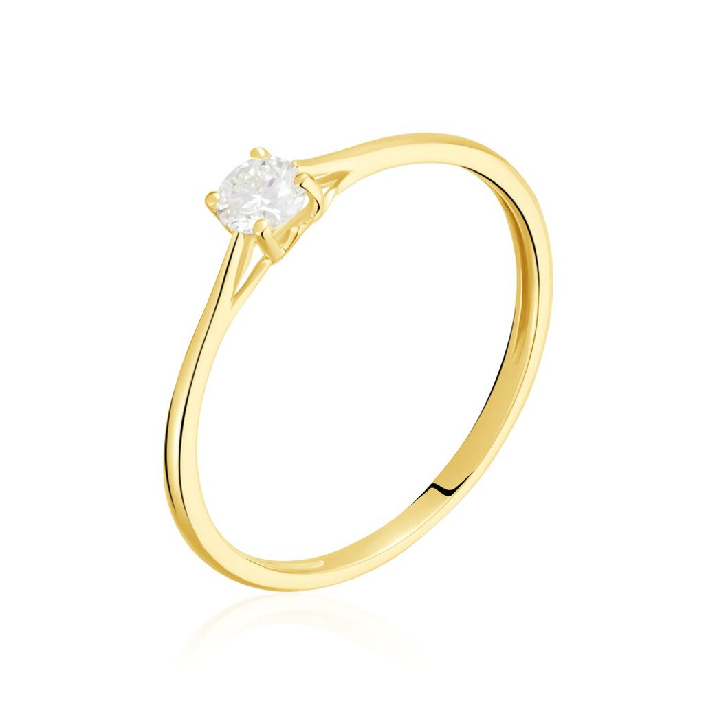 Bague Solitaire Or Jaune Solenia Diamant - Solitaires Femme | Marc Orian