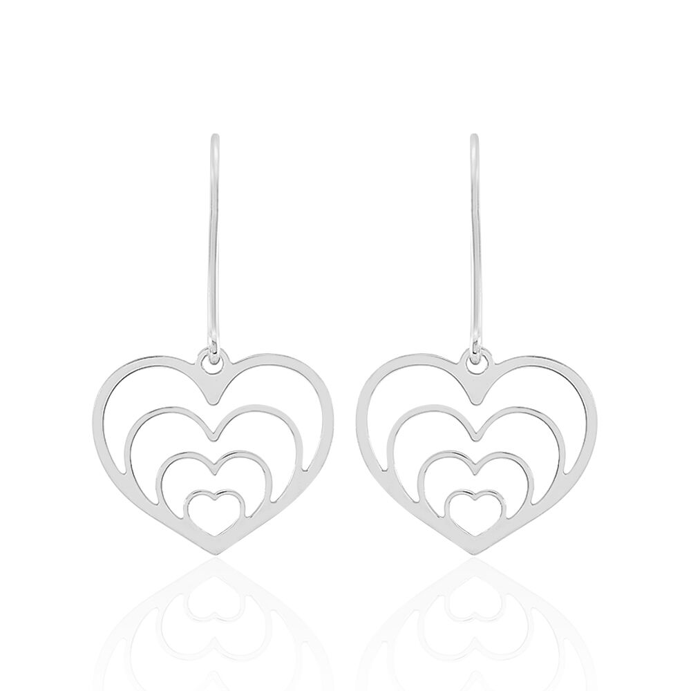 Boucles D'oreilles Pendantes Naleen Argent Blanc - Pendantes Femme | Marc Orian