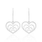 Boucles D'oreilles Pendantes Naleen Argent Blanc - Pendantes Femme | Marc Orian