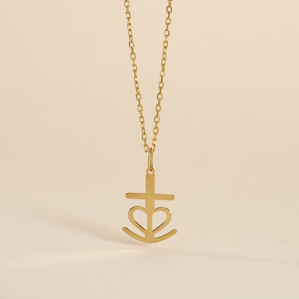 Pendentif Cobeia Croix De Camargue Or Jaune - Pendentifs Famille | Marc Orian