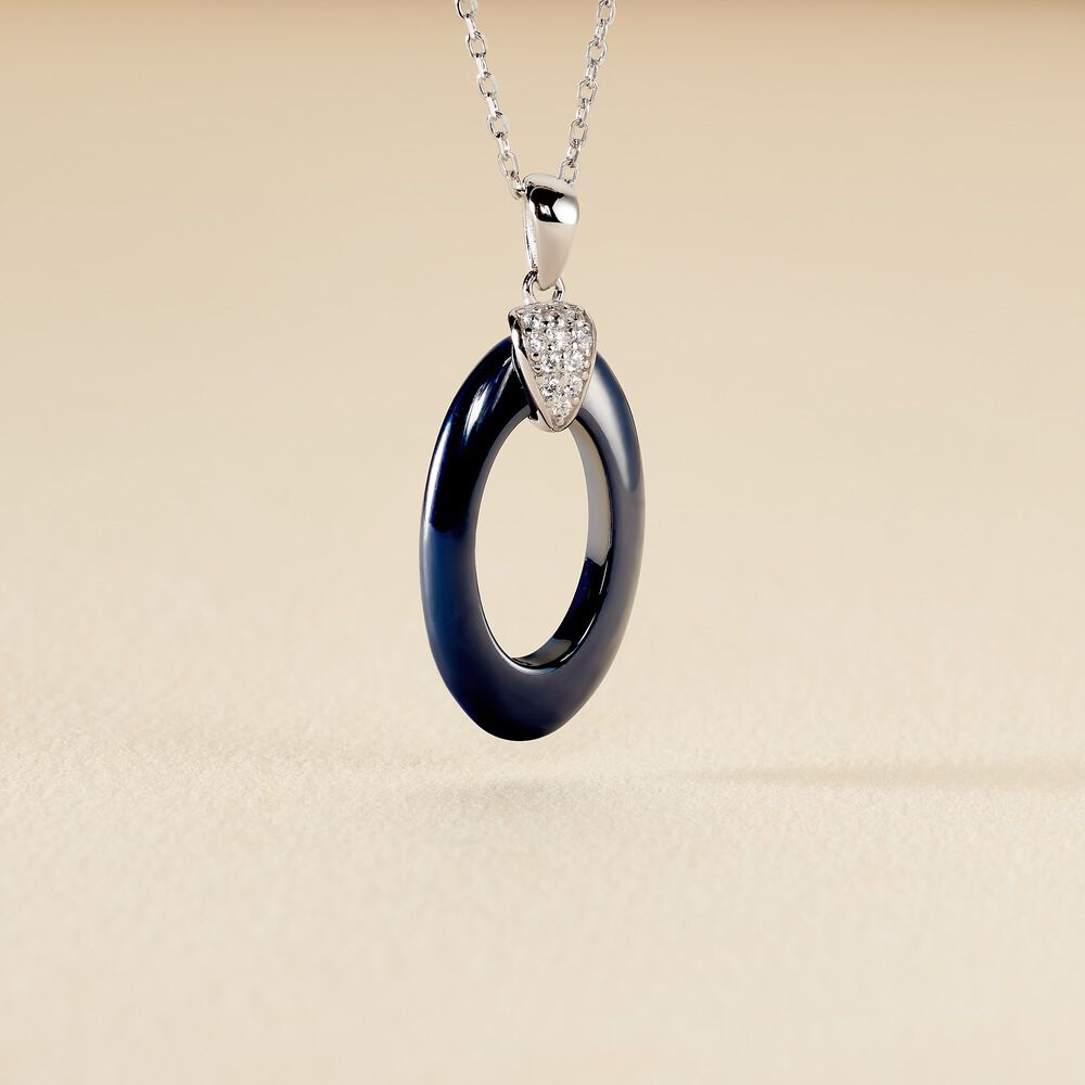 Collier Peer Argent Blanc Oxyde De Zirconium - Colliers avec pierres Femme | Marc Orian