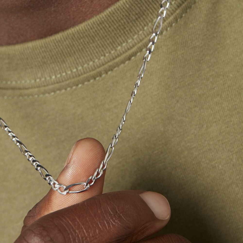 Collier Vivian Argent Blanc - Chaines Homme | Marc Orian