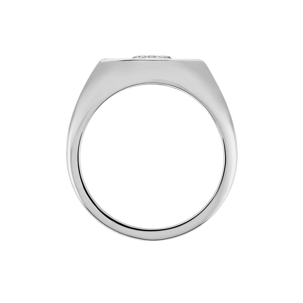 Chevalière Evalyn Argent Blanc Oxyde De Zirconium - Chevalières Femme | Marc Orian