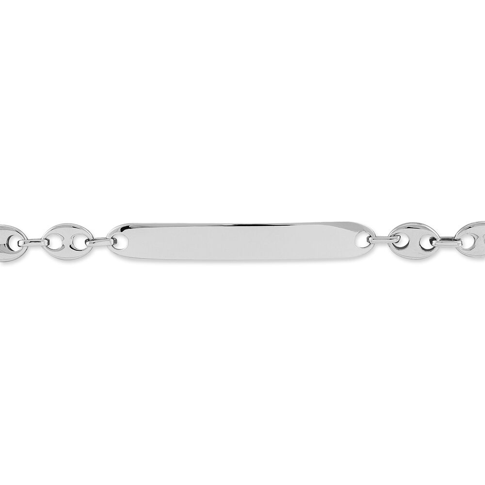 Bracelet Identit&eacute; Carrus Argent Blanc - Gourmettes Femme | Marc Orian