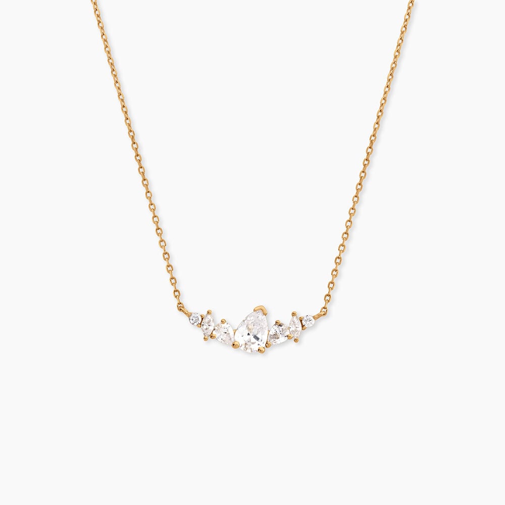 Collier Glamour Plaqu&eacute; Or Jaune Oxyde De Zirconium - Colliers avec pierres Femme | Marc Orian