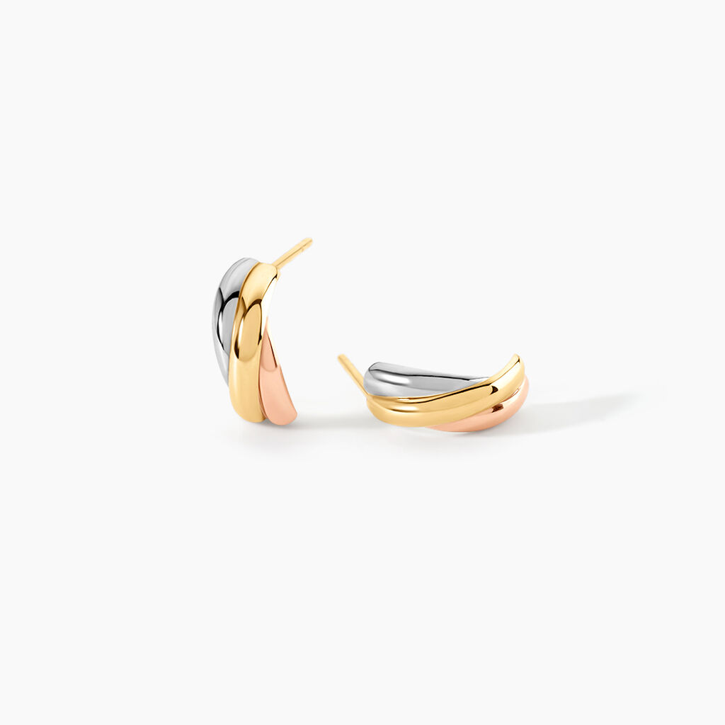 Cr&eacute;oles Igora Or Tricolore - Cr&eacute;oles Femme | Marc Orian