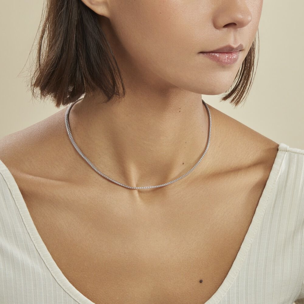 Collier Christine Argent Blanc - Chaines Femme | Marc Orian