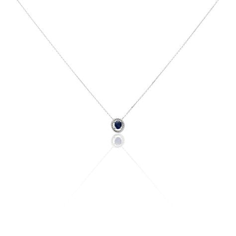 Collier Or Blanc Serenity Saphir - Colliers avec pierres Femme | Marc Orian