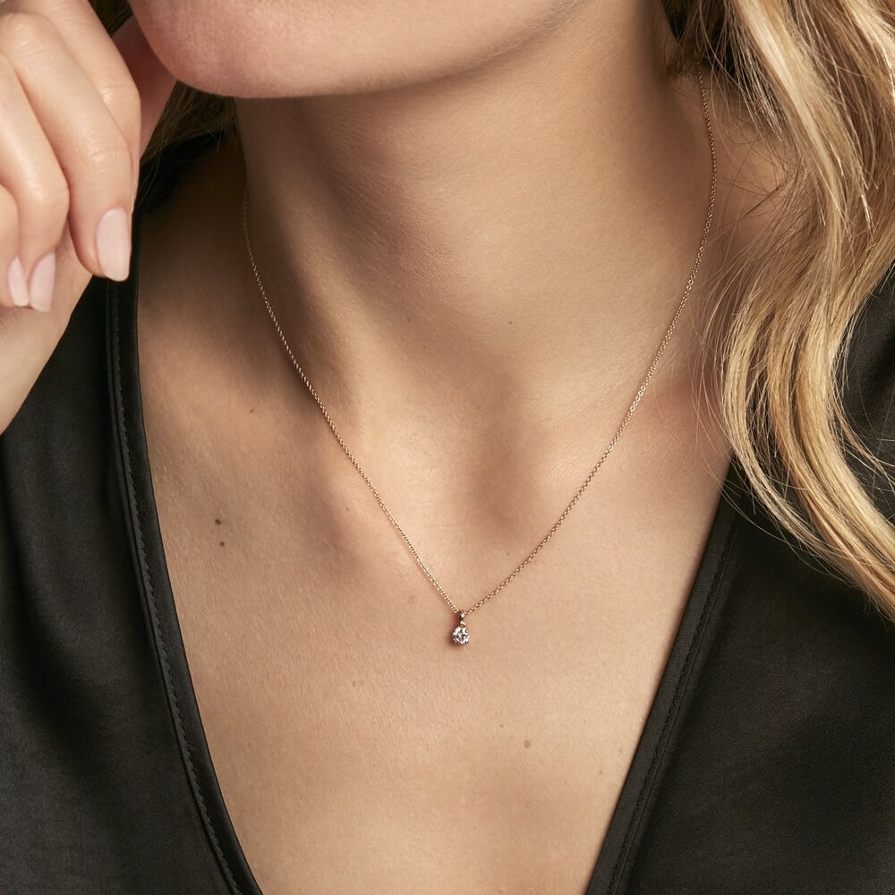 Collier Alexandra Or Jaune Diamant - Colliers solitaires Femme | Marc Orian