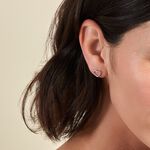 Boucles D'oreilles Puces Amerigo Argent Blanc - Puces Femme | Marc Orian