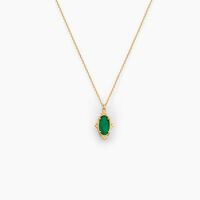 Collier Reflets Pop Or Jaune Malachite