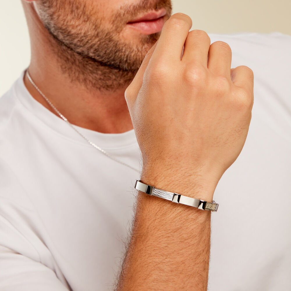 Bracelet Jack Acier Blanc - Bracelets chaînes Homme | Marc Orian