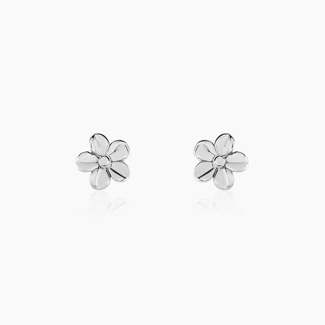 Boucles D'oreilles Puces Sulya Argent Blanc - Puces Femme | Marc Orian