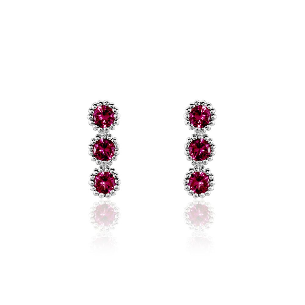 Boucles D'oreilles Puces Kasey Argent Blanc Oxyde De Zirconium - Puces Femme | Marc Orian