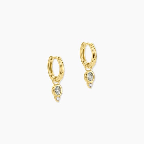 Cr&eacute;oles Poem Argent Jaune Topaze Oxyde De Zirconium - Cr&eacute;oles Femme | Marc Orian