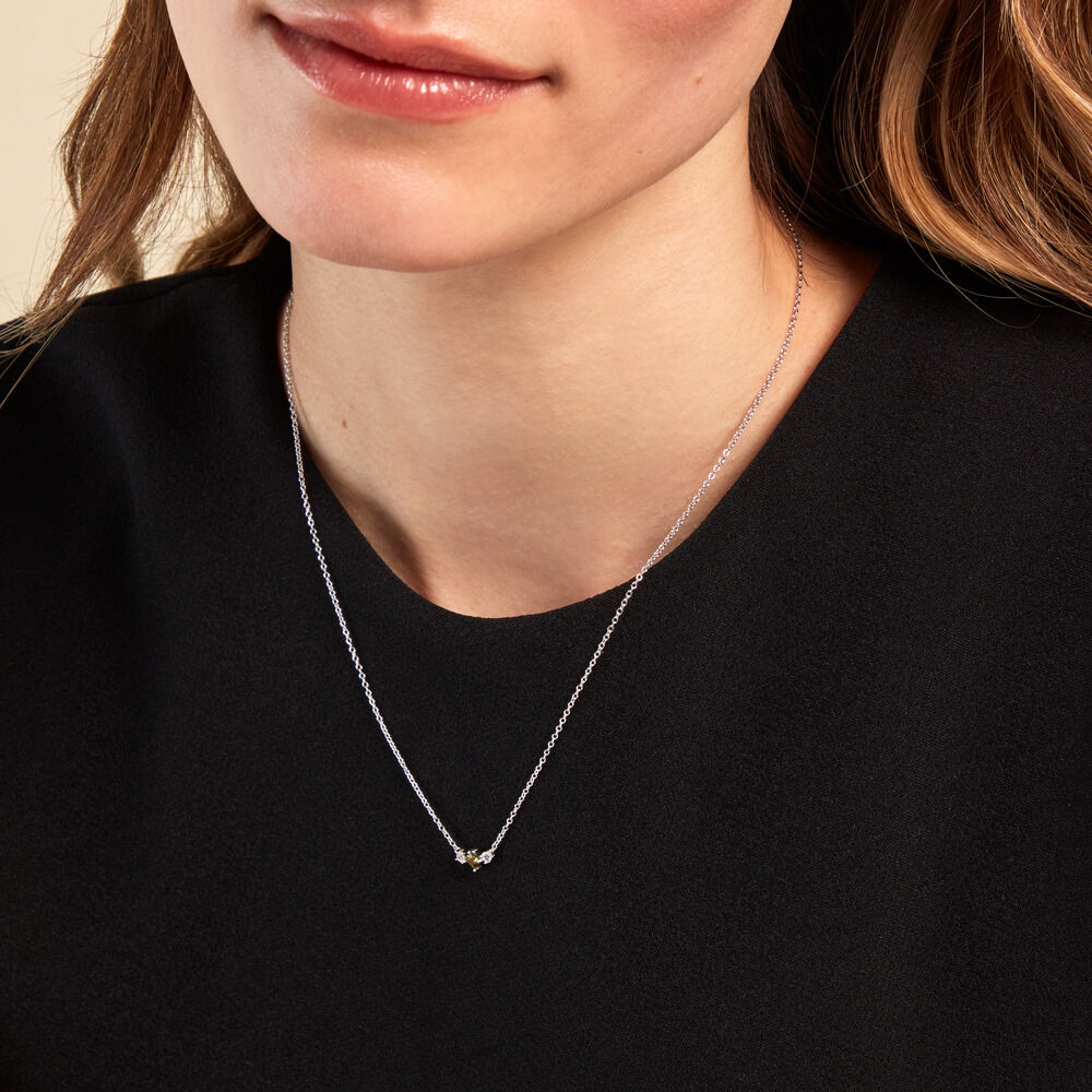 Collier Desert Argent Blanc Oxyde De Zirconium - Colliers avec pierres Femme | Marc Orian
