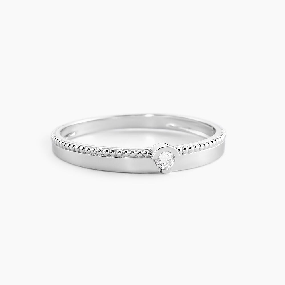 Bague Lou Or Blanc Diamant - Parures de mariage Femme | Marc Orian