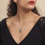 Collier Argent Blanc Elga Ambre - Colliers avec pierres Femme | Marc Orian