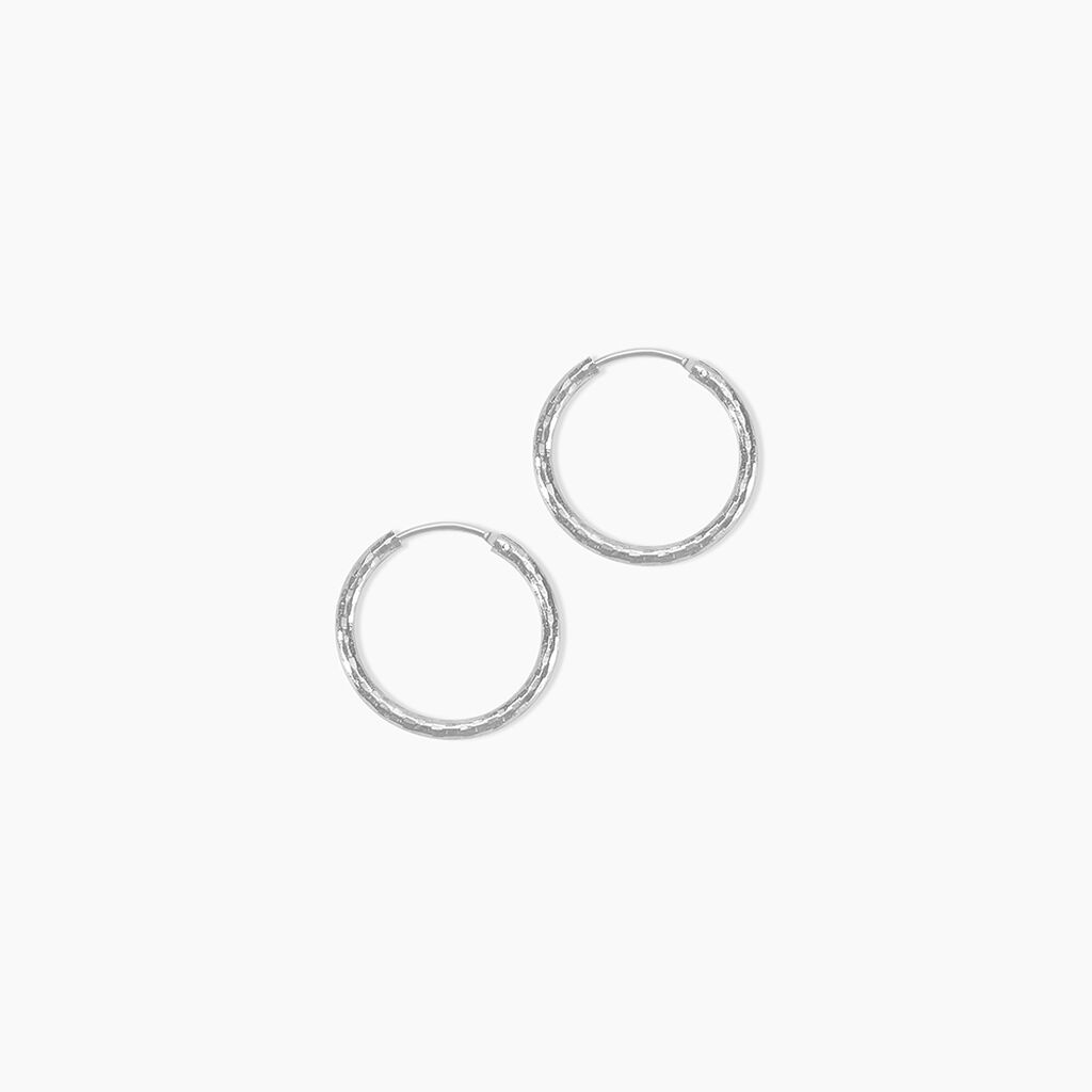 Cr&eacute;oles Argent Blanc Agathe - Cr&eacute;oles Femme | Marc Orian