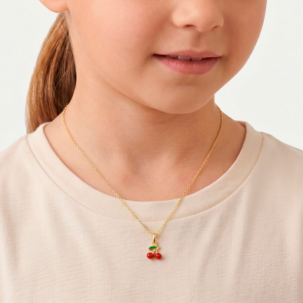 Collier Cherry Cerise Or Jaune - Colliers avec pierres Enfant | Marc Orian
