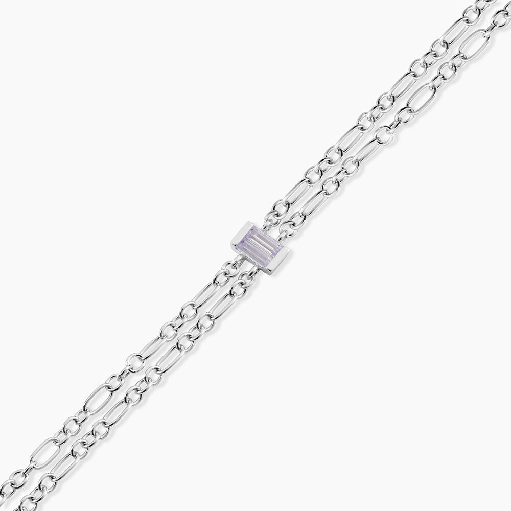 Bracelet Chanelle Argent Blanc Oxyde De Zirconium - Bracelets fantaisie Femme | Marc Orian