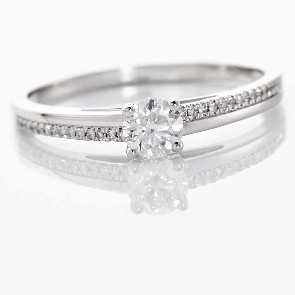 Bague Solitaire Alexandra Or Blanc Diamant - Solitaires Femme | Marc Orian