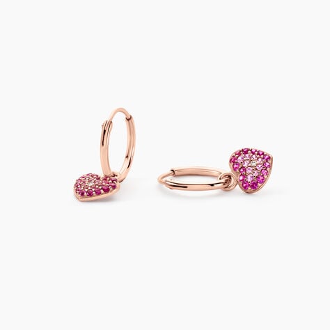 Créoles Reflets Romantiques Argent Rose Oxyde De Zirconium - Créoles Femme | Marc Orian