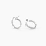 Boucles D'oreilles Puces Raffaela Argent Blanc Oxyde De Zirconium - Puces Femme | Marc Orian