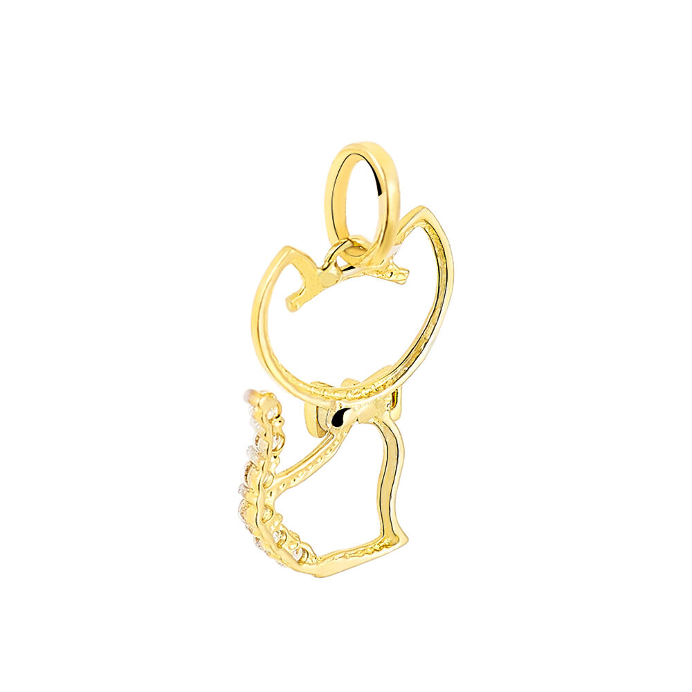 Pendentif Egee Chat Or Jaune Oxyde De Zirconium - Pendentifs Enfant | Marc Orian