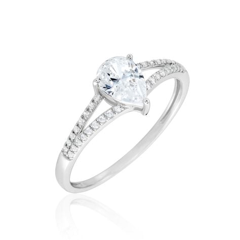 Bague Or Blanc Marinda Oxyde De Zirconium - Solitaires Femme | Marc Orian