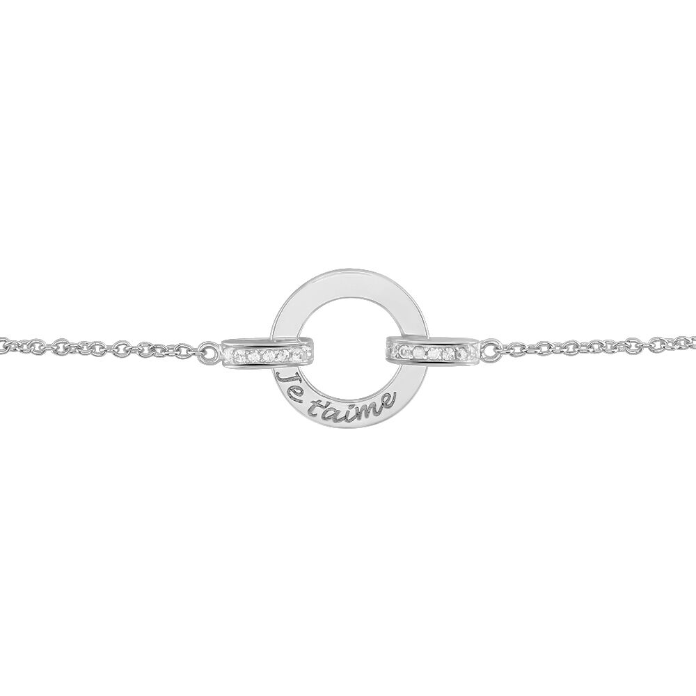 Bracelet Desirat Argent Blanc Oxyde De Zirconium - Bracelets fantaisie Femme | Marc Orian