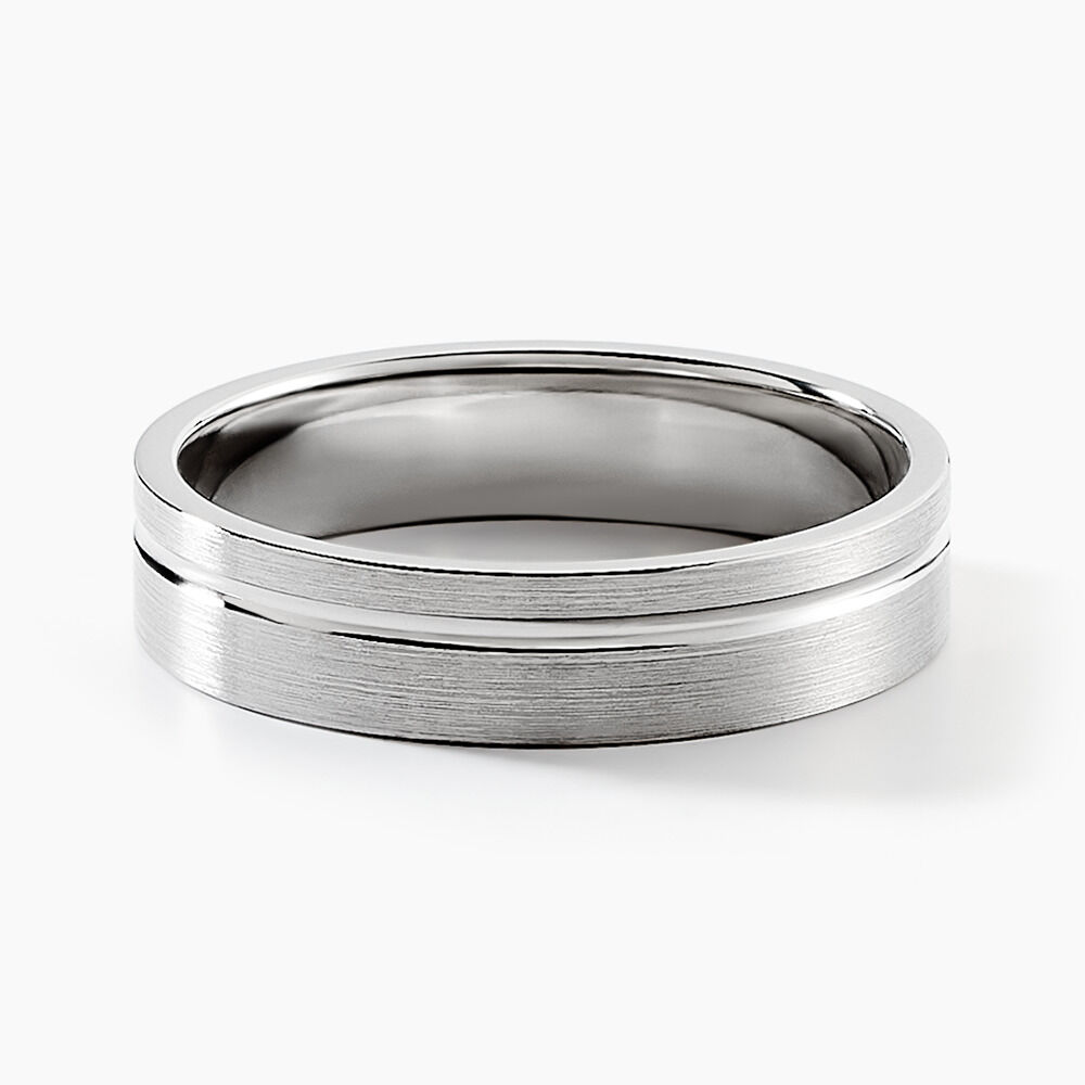 Alliance Berker Palladium Blanc - Alliances duo Unisex | Marc Orian