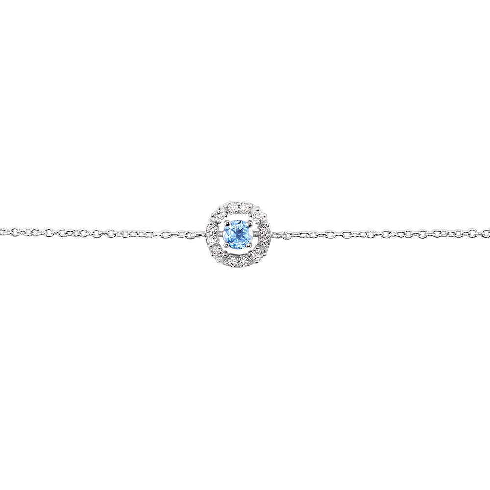Bracelet Carren Argent Blanc Oxyde De Zirconium - Bracelets chaînes Femme | Marc Orian