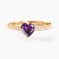 Bague Crush Plaqué Or Jaune Oxyde De Zirconium