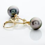 Boucles D'oreilles Puces Baroque Dormeuse Or Jaune Perle De Tahiti - Pendantes Femme | Marc Orian