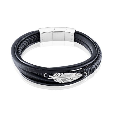 Bracelet Multirangs Acier Vieillit Georgio - Bracelets cuir Homme | Marc Orian