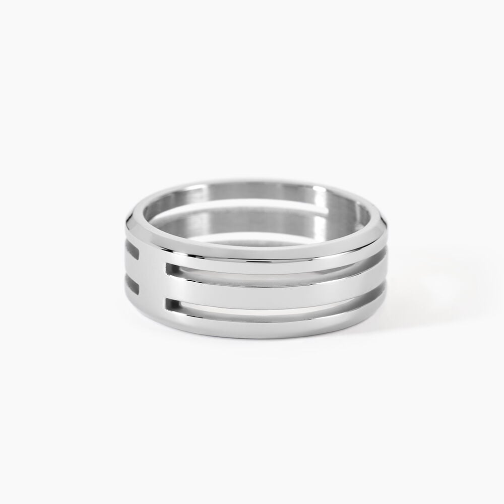 Bague Halden Acier Blanc - Bijoux fantaisie Homme | Marc Orian