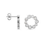 Boucles D'oreilles Puces Ryo Argent Blanc Oxyde De Zirconium - Puces Femme | Marc Orian