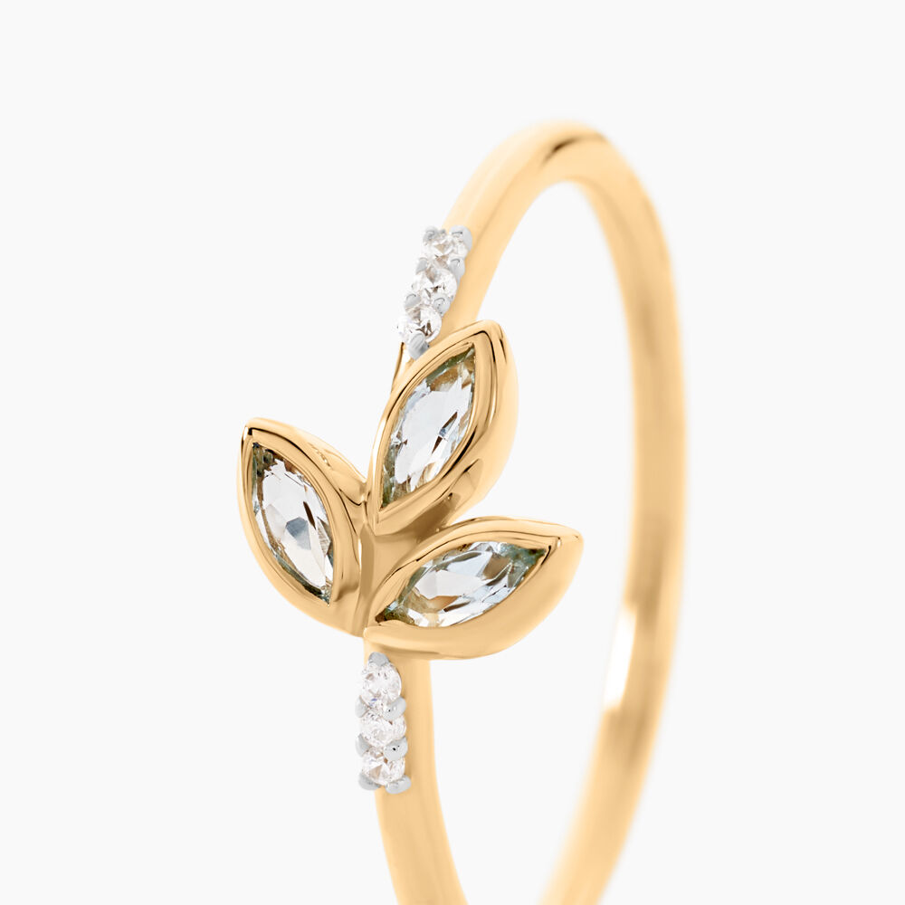Bague Océan Or Jaune Topaze Oxyde De Zirconium - Bagues pierres fines Femme | Marc Orian