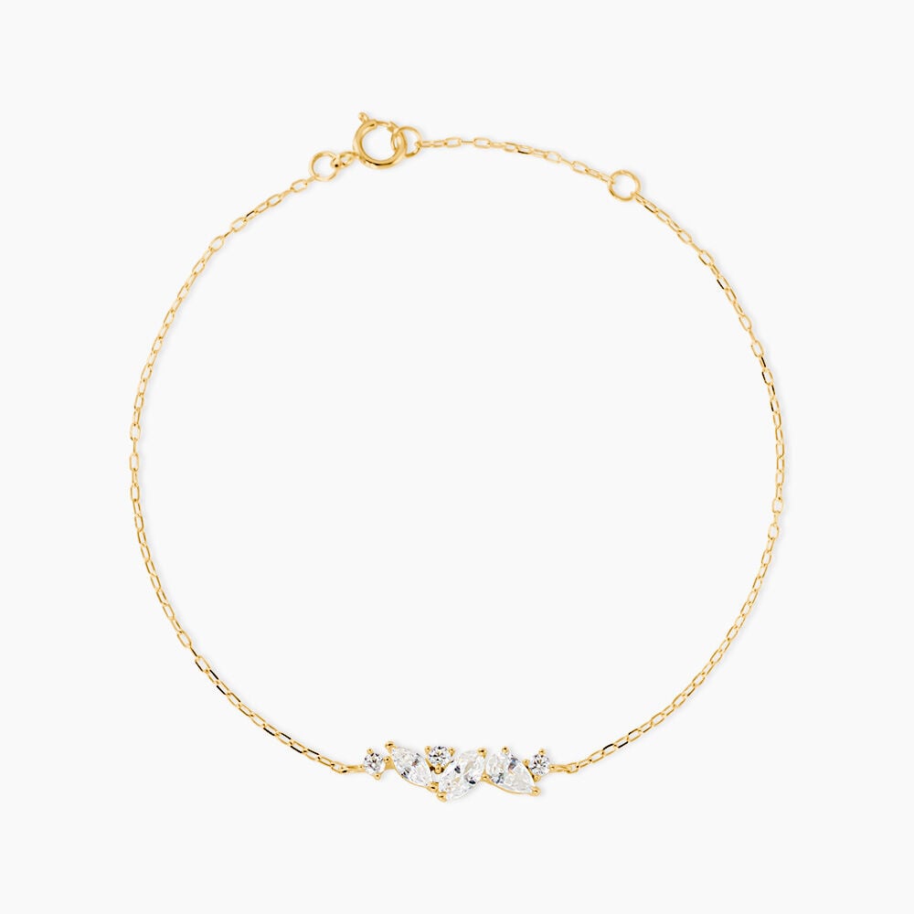 Bracelet Astrea Or Jaune Oxyde De Zirconium - Bracelets cha&icirc;nes Femme | Marc Orian