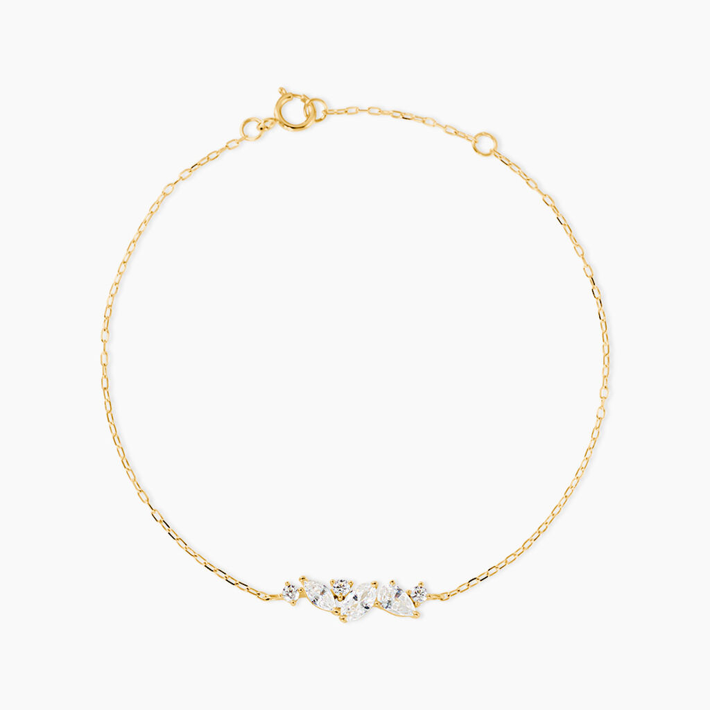 Bracelet Astrea Or Jaune Oxyde De Zirconium - Bracelets cha&icirc;nes Femme | Marc Orian