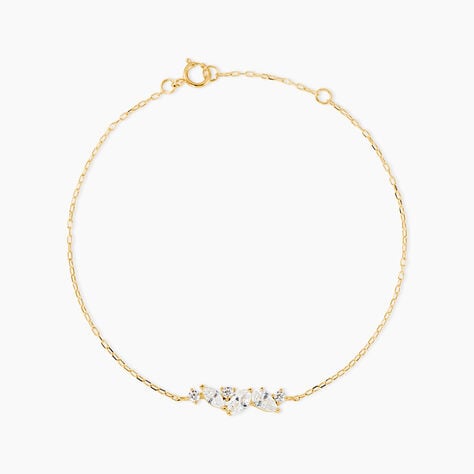 Bracelet Astrea Or Jaune Oxyde De Zirconium - Bracelets cha&icirc;nes Femme | Marc Orian