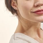 Boucles D'oreilles Puces Eleanor Dauphin 0 Or Jaune Strass - Puces Femme | Marc Orian