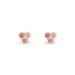 Boucles D'oreilles Puces Fleur Rose Or Jaune - Puces Enfant | Marc Orian